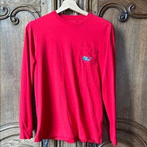 Vineyard Vines Red Long Sleeve Shirt Christmas Size XL